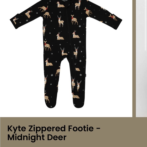 Kyte midnight deer footie - Picture 1 of 2